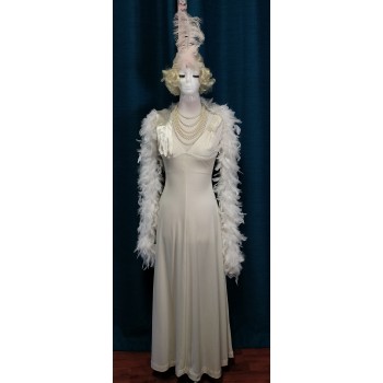 Cream Long Gatsby Dress ADULT HIRE
